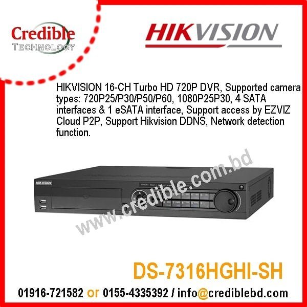 DS-7316HGHI-SH.jpg Hikvision DS-7316HGHI-SH HDTVI DVR Price - Image 1