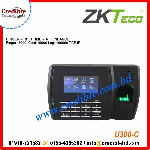 Zkteco-U300-C.jpg UF-100 ZKTeco Biometric Time Attendance - Image 1